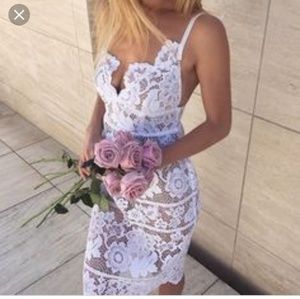 For love and lemons gianna dress white nwt small